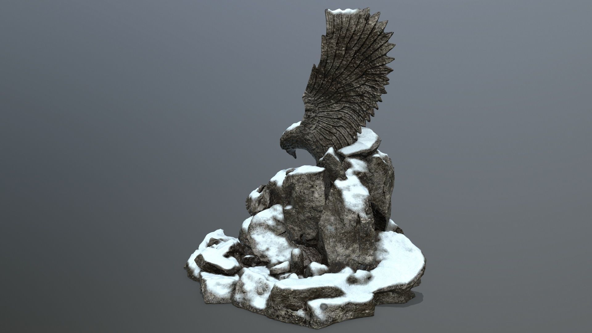 skull gate Low-poly 3D model_8