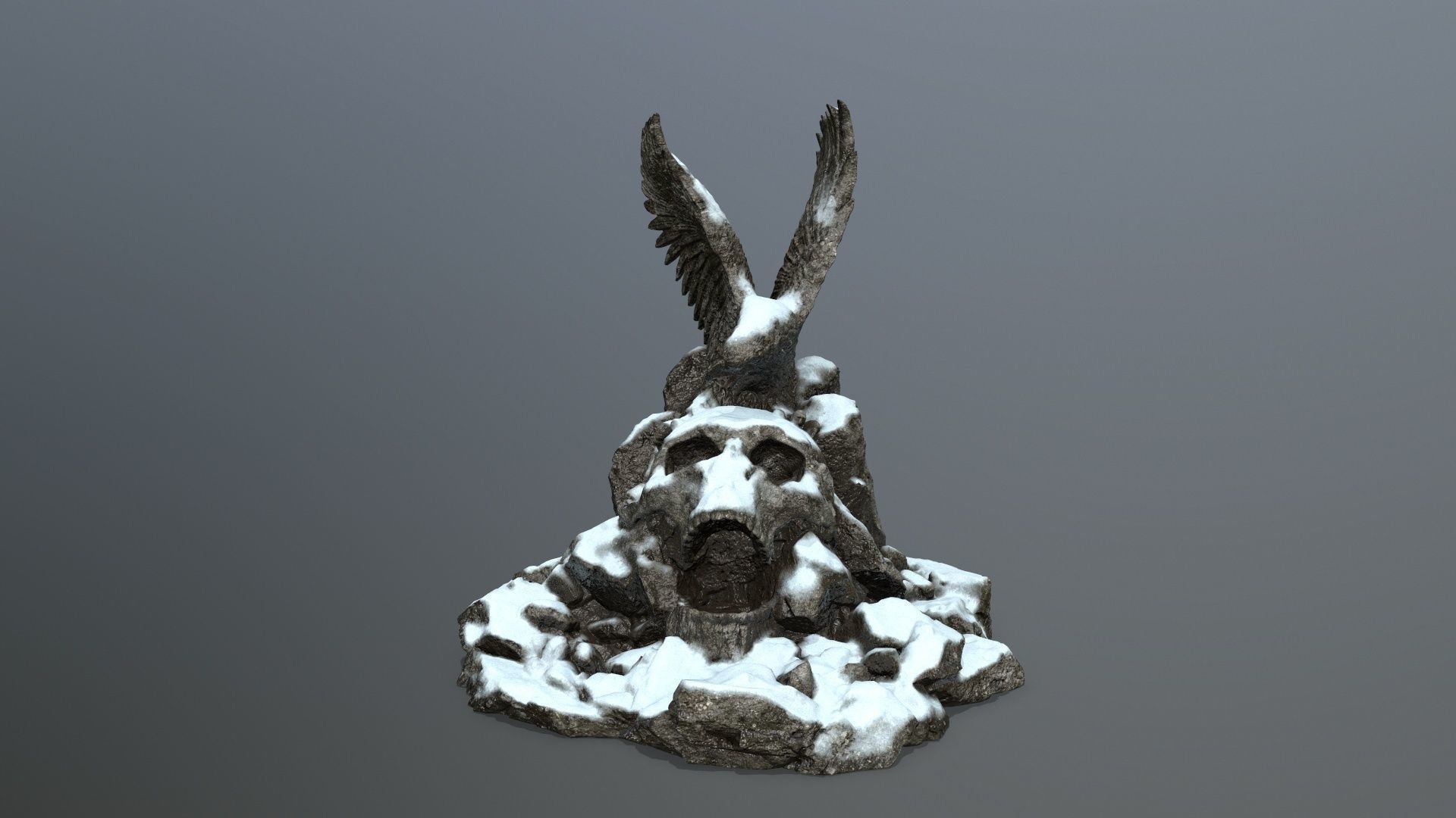 skull gate Low-poly 3D model_11