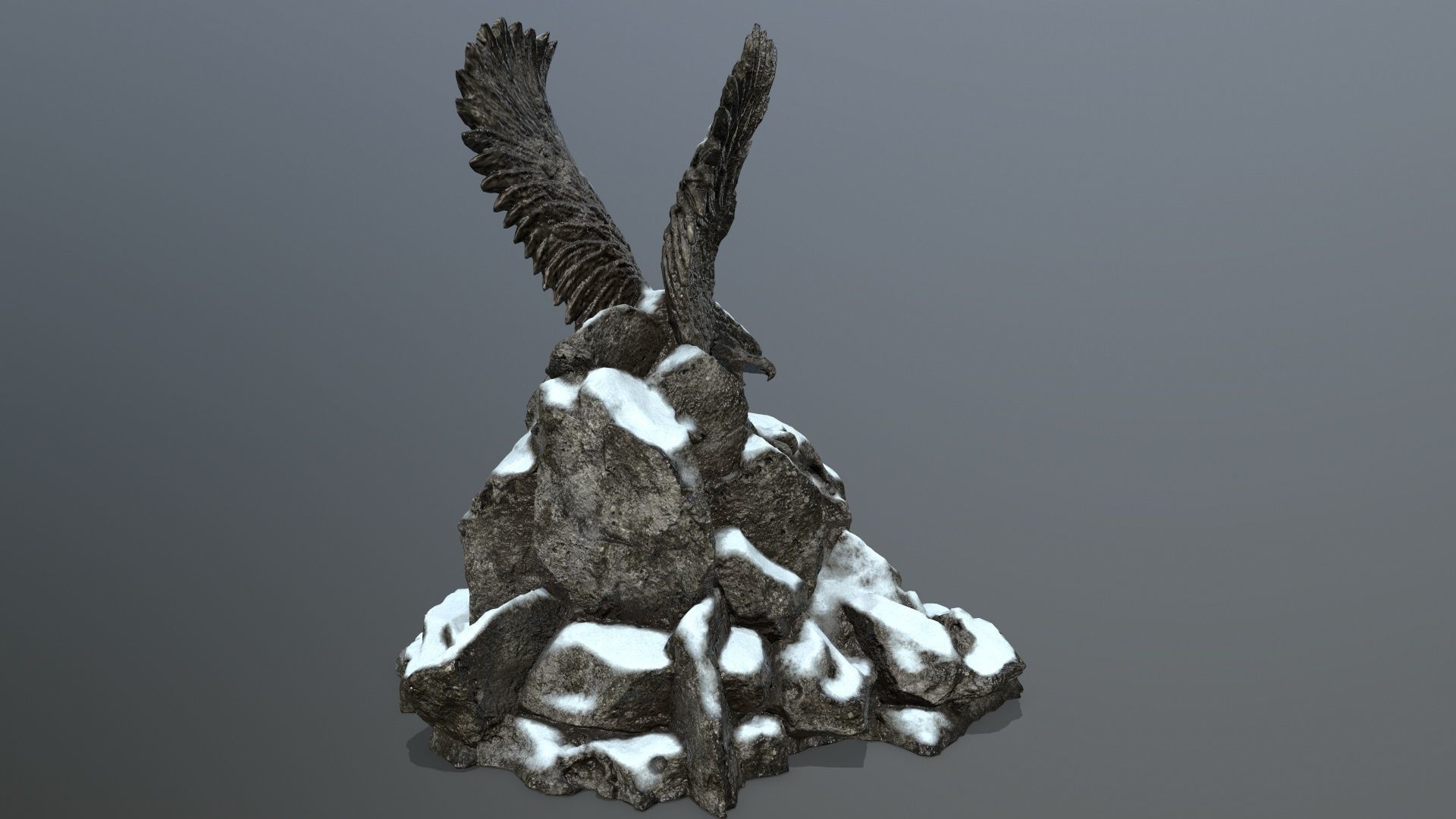 skull gate Low-poly 3D model_5