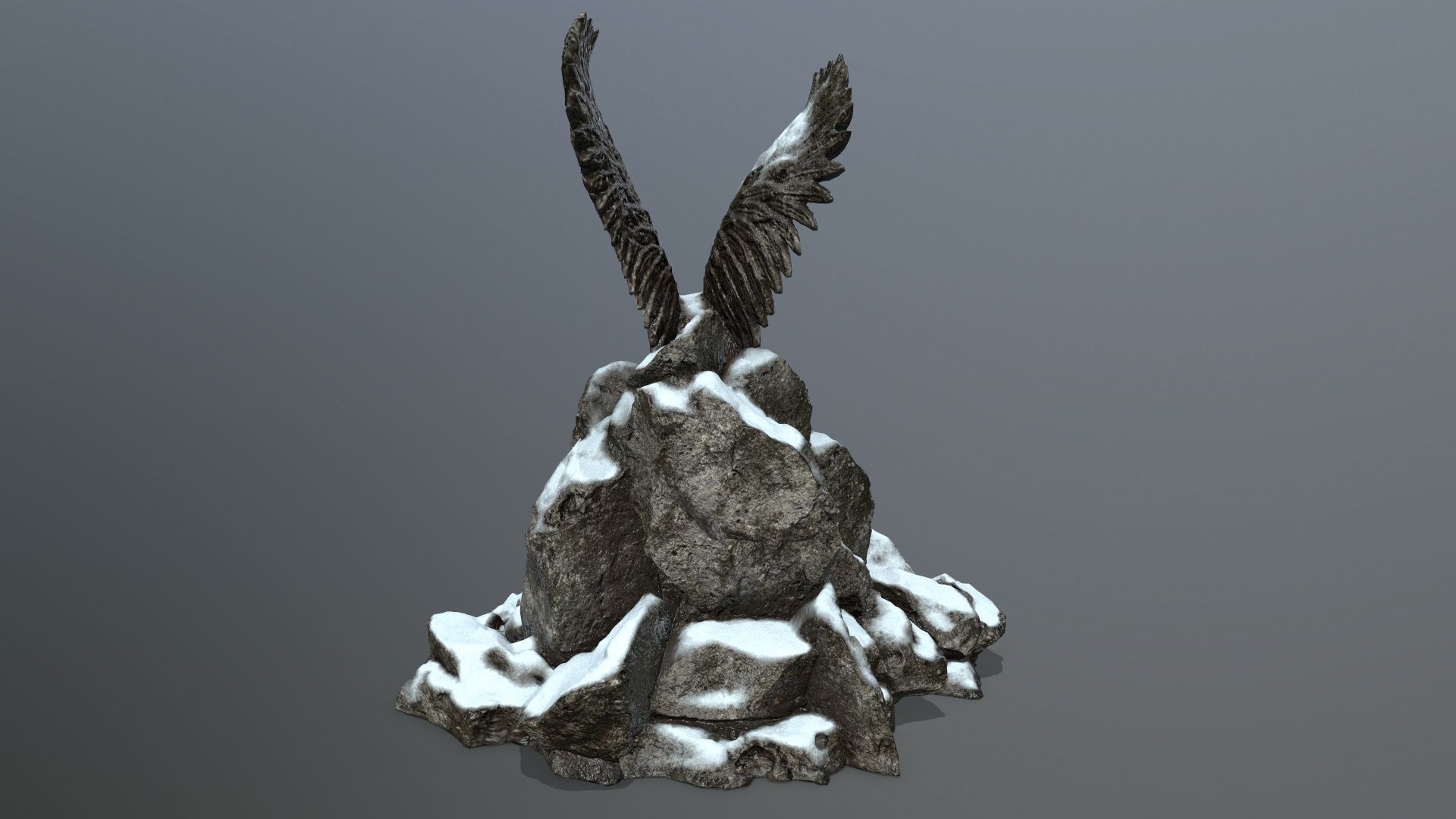 skull gate Low-poly 3D model_6