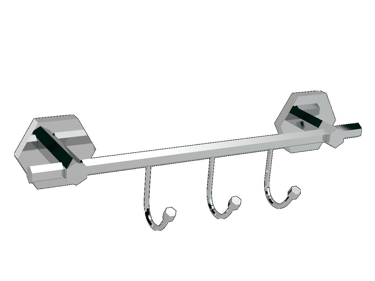 Orchid Hanger Triple 3D model_0