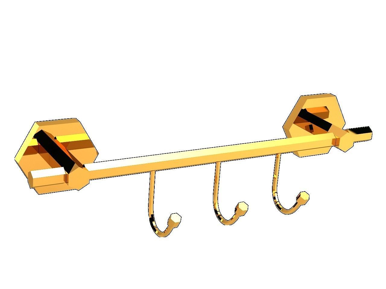 Orchid Hanger Triple 3D model_1