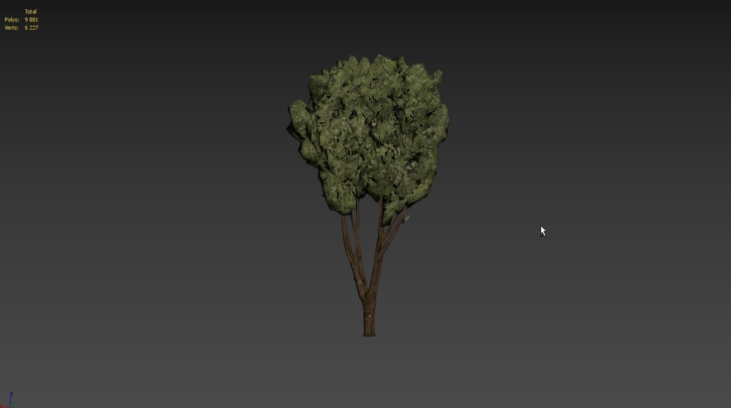 Low Poly Tree Stylish Low-poly 3D model_1