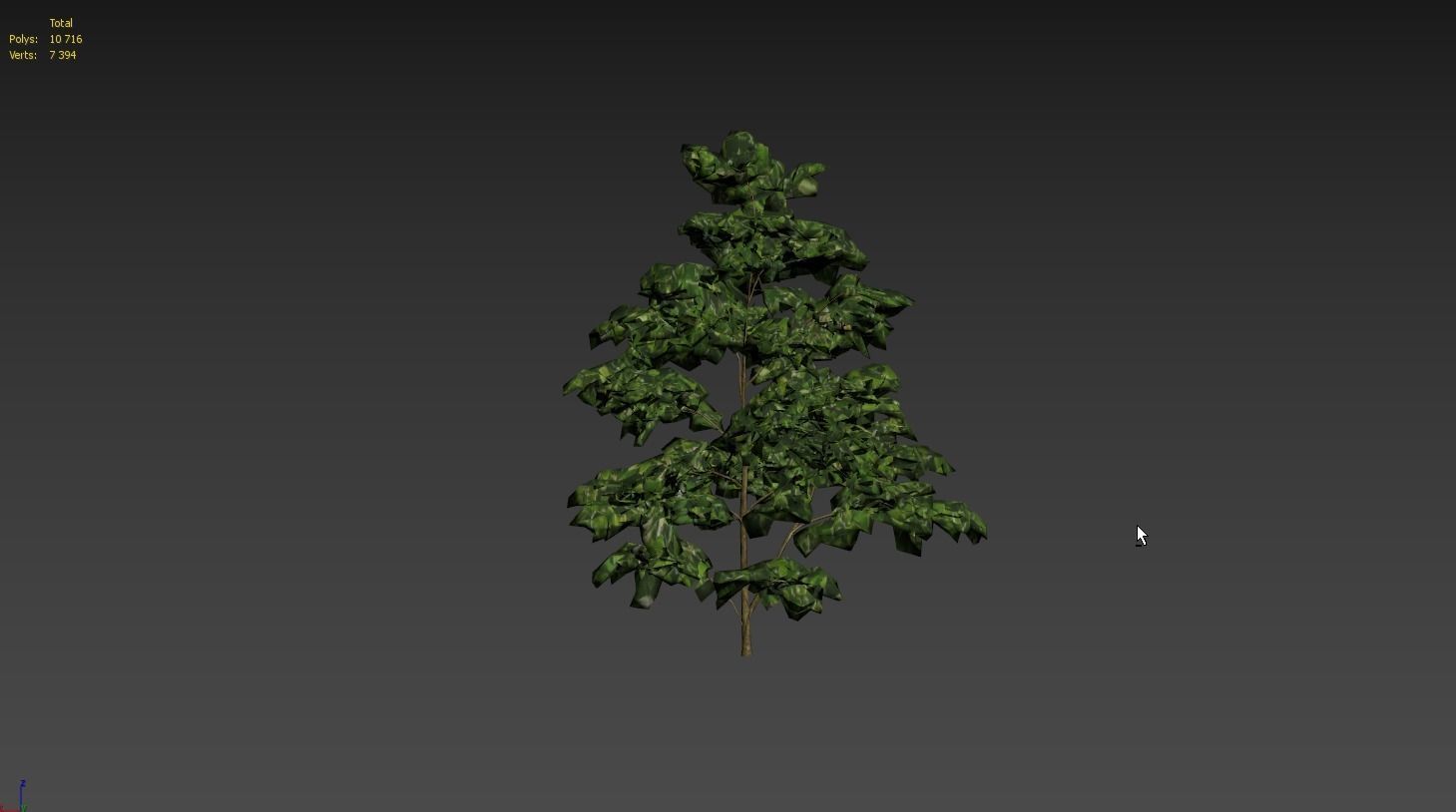 Low Poly Tree Stylish Low-poly 3D model_1