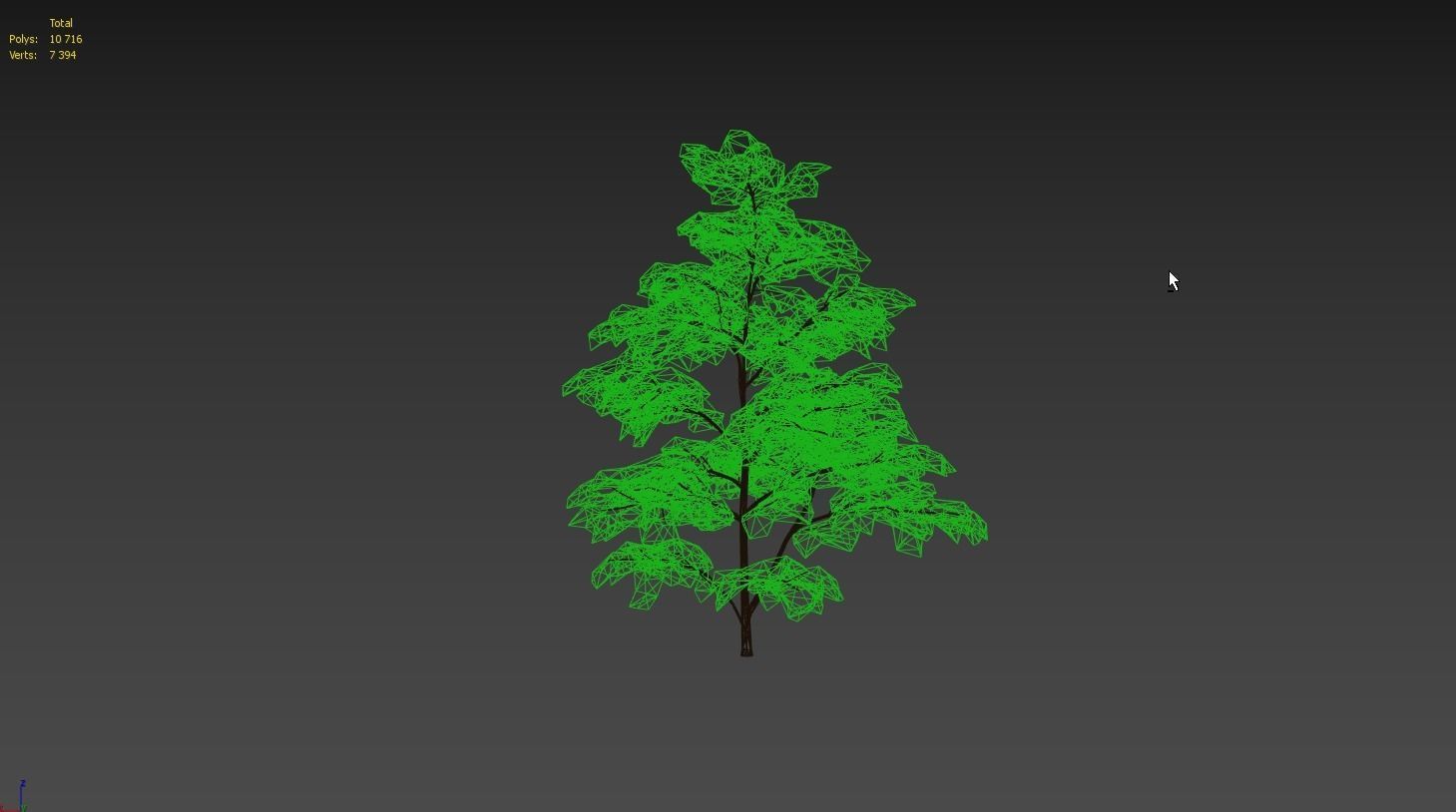 Low Poly Tree Stylish Low-poly 3D model_2