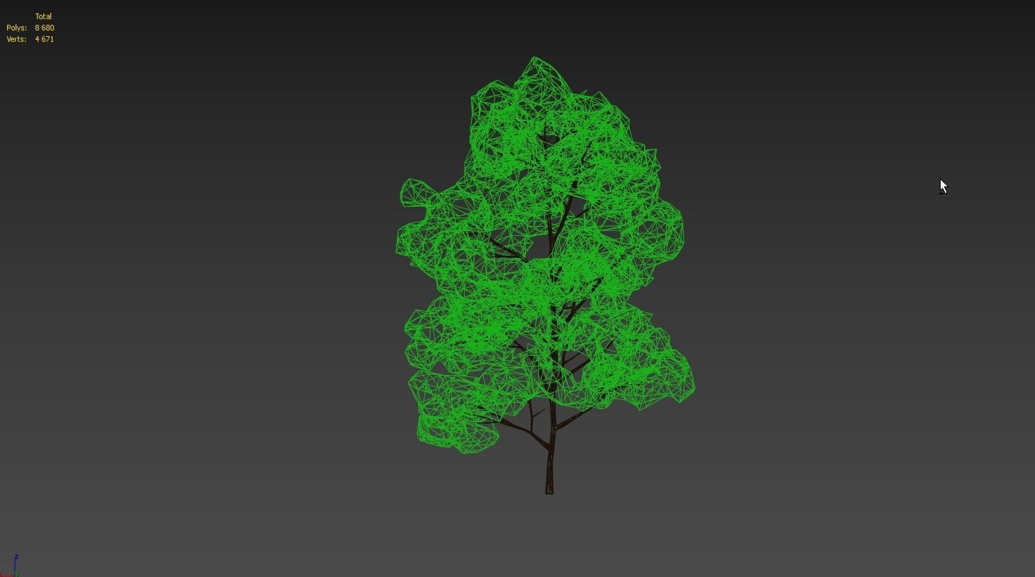 Low Poly Tree Stylish Low-poly 3D model_2