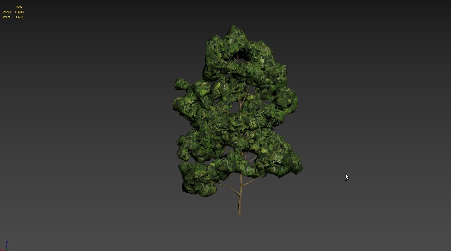 Low Poly Tree Stylish Low-poly 3D model_1