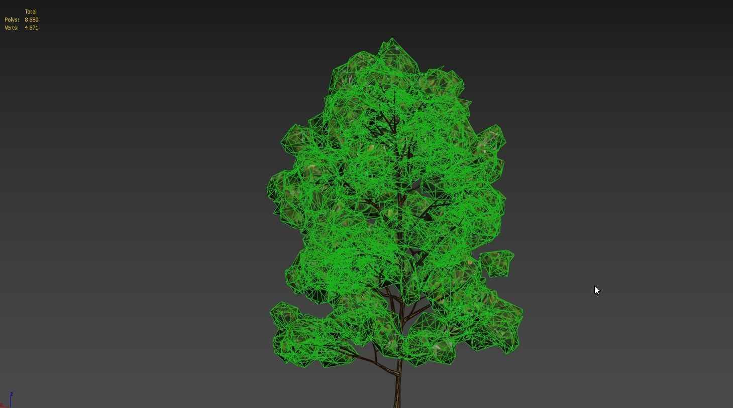 Low Poly Tree Stylish Low-poly 3D model_3