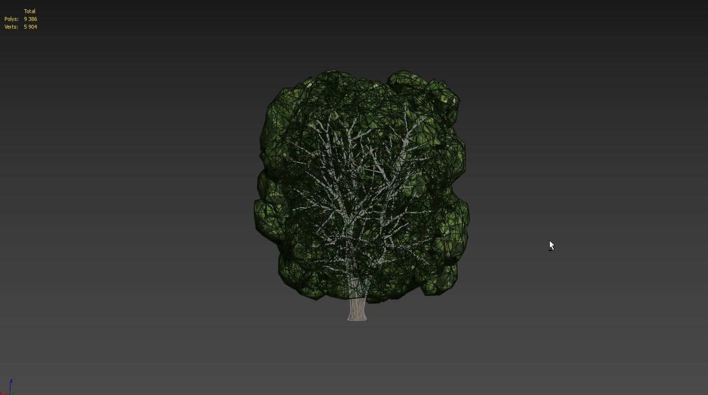 Low Poly Tree Stylish Low-poly 3D model_1