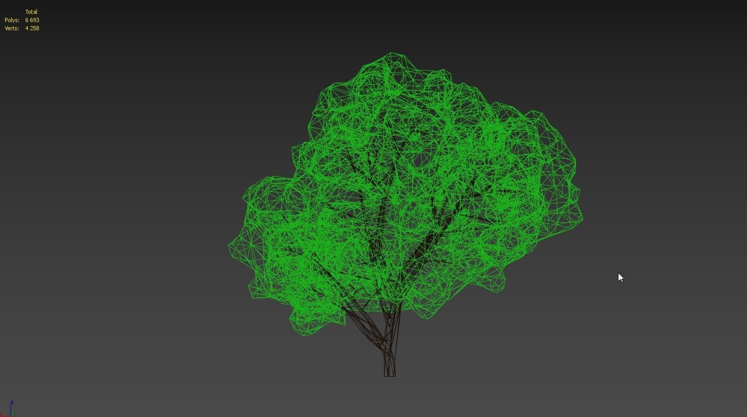 Low Poly Tree Stylish Low-poly 3D model_3