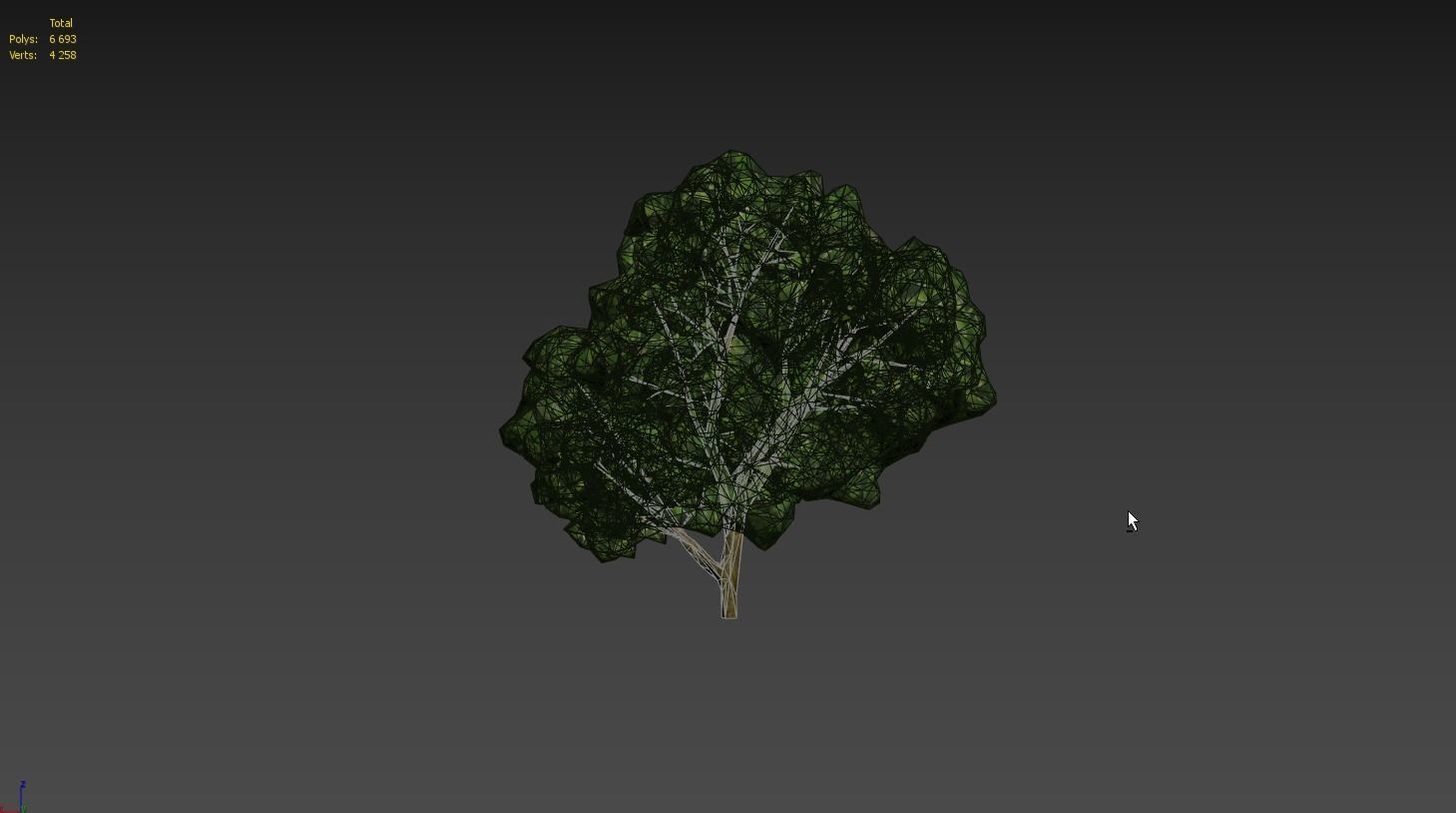 Low Poly Tree Stylish Low-poly 3D model_2