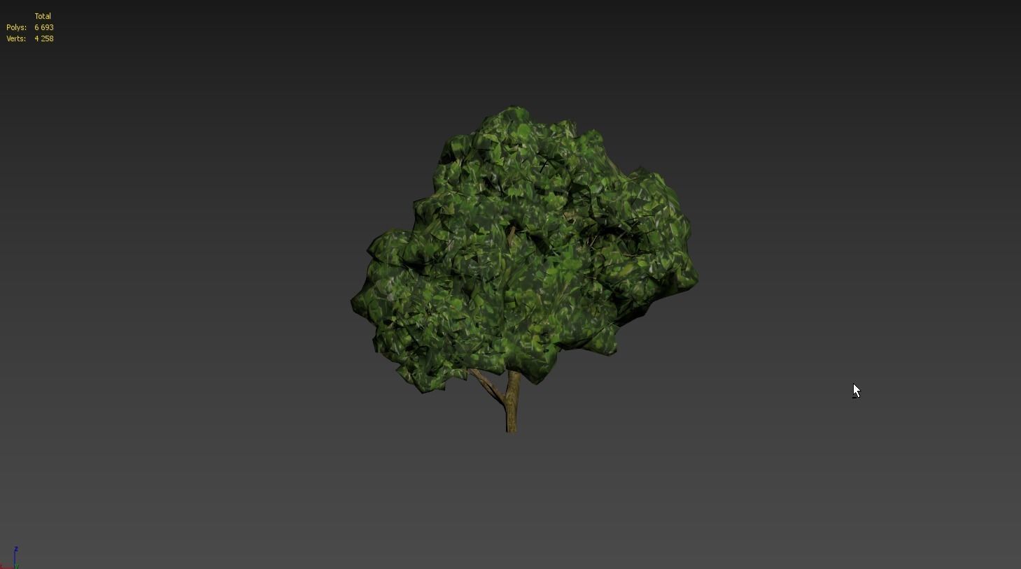 Low Poly Tree Stylish Low-poly 3D model_1