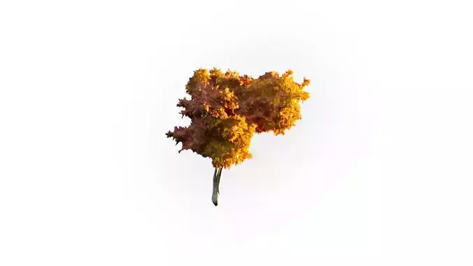 Low Poly Tree Autumn Stylish Low-poly 3D model