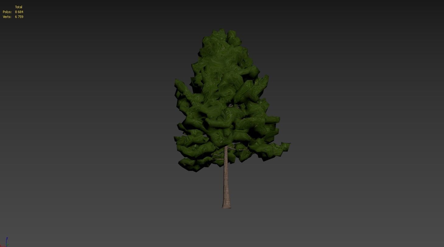 Low Poly Tree Stylish Low-poly 3D model_1