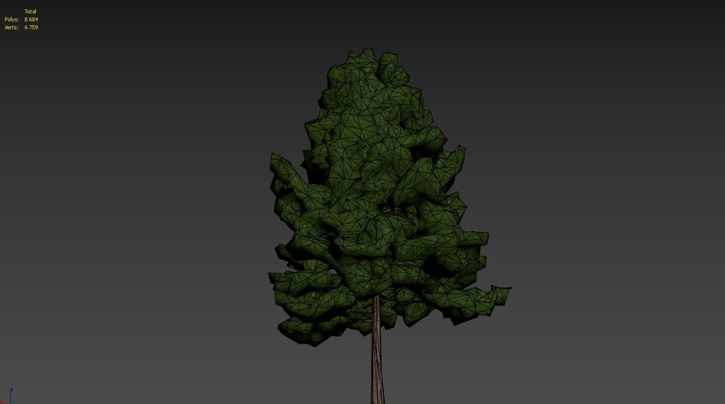 Low Poly Tree Stylish Low-poly 3D model_2