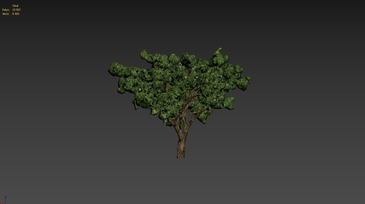 Low Poly Tree Stylish Low-poly 3D model_1
