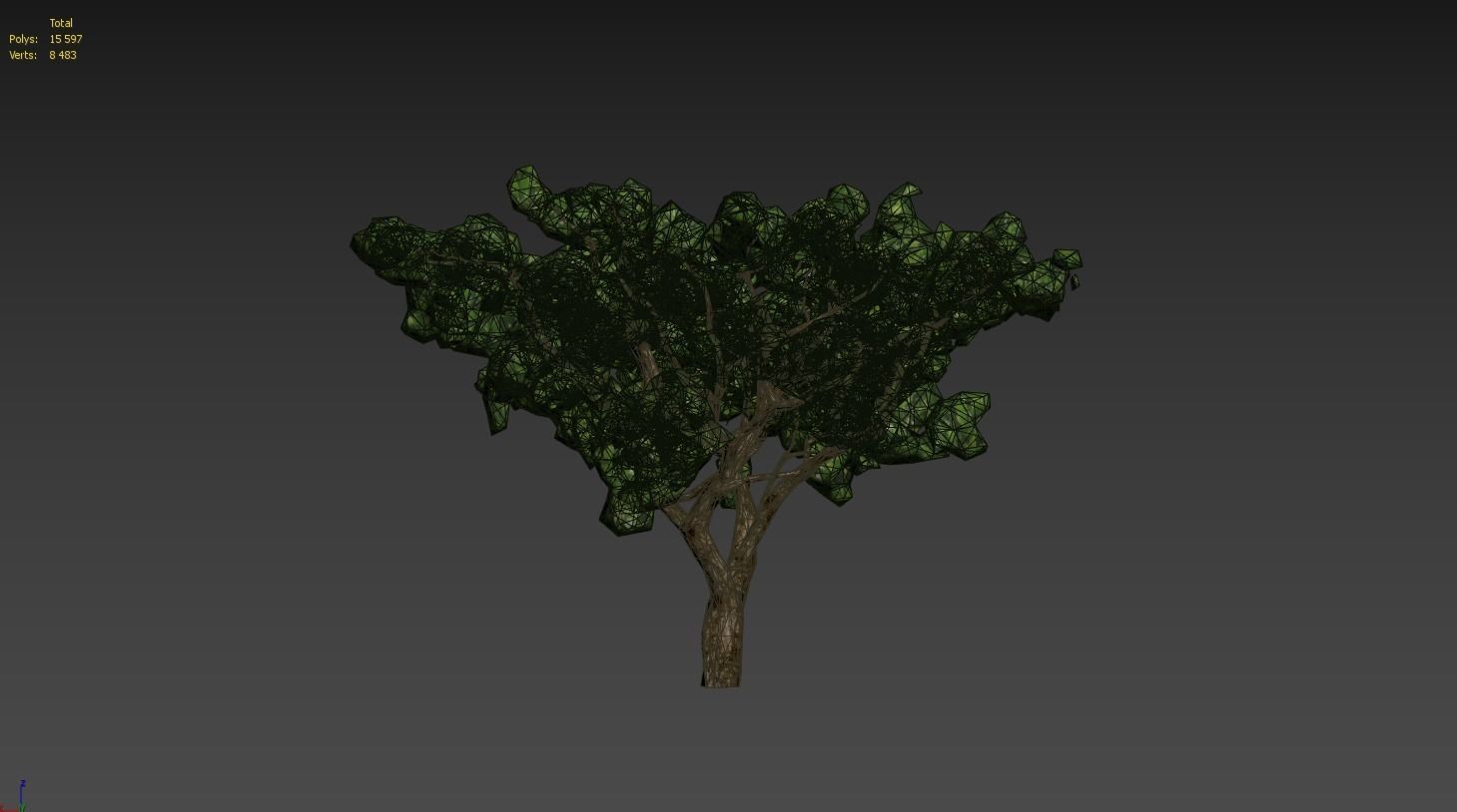 Low Poly Tree Stylish Low-poly 3D model_2