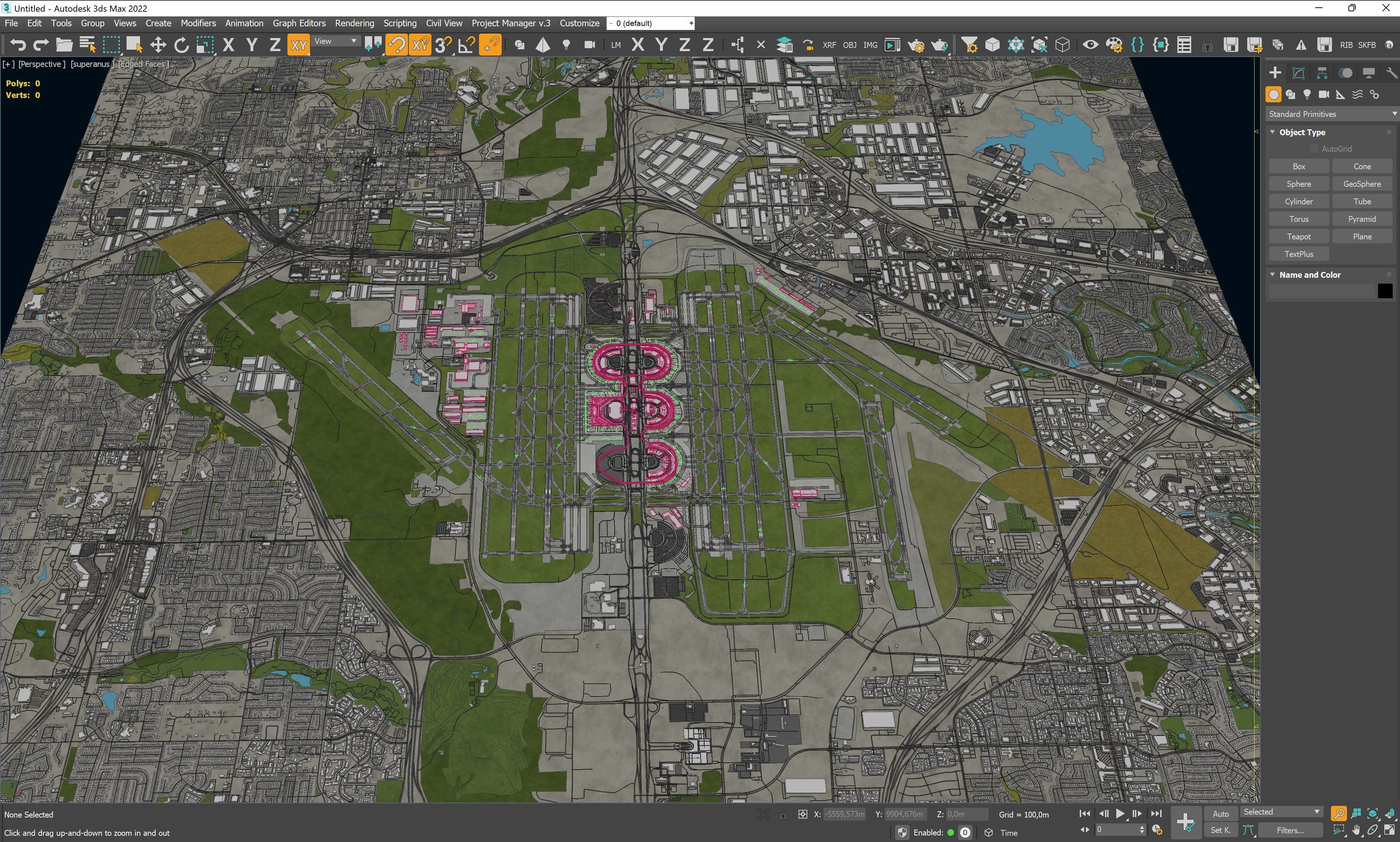 Dallas - Fort Worth Airport Low-poly 3D model_15