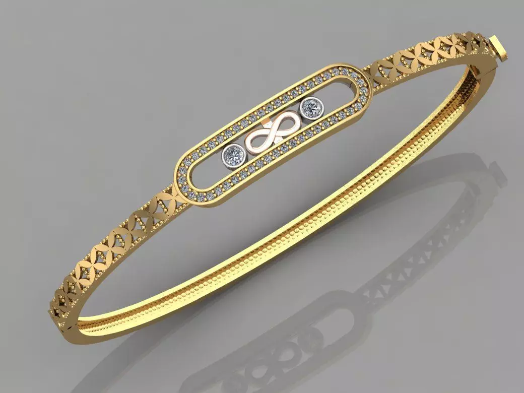 GC GOLD BRC012- Diamond BRACELET 3D print model_0