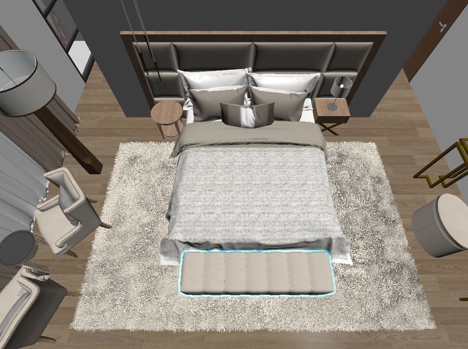 bedroom parents modern N1 3D model_1