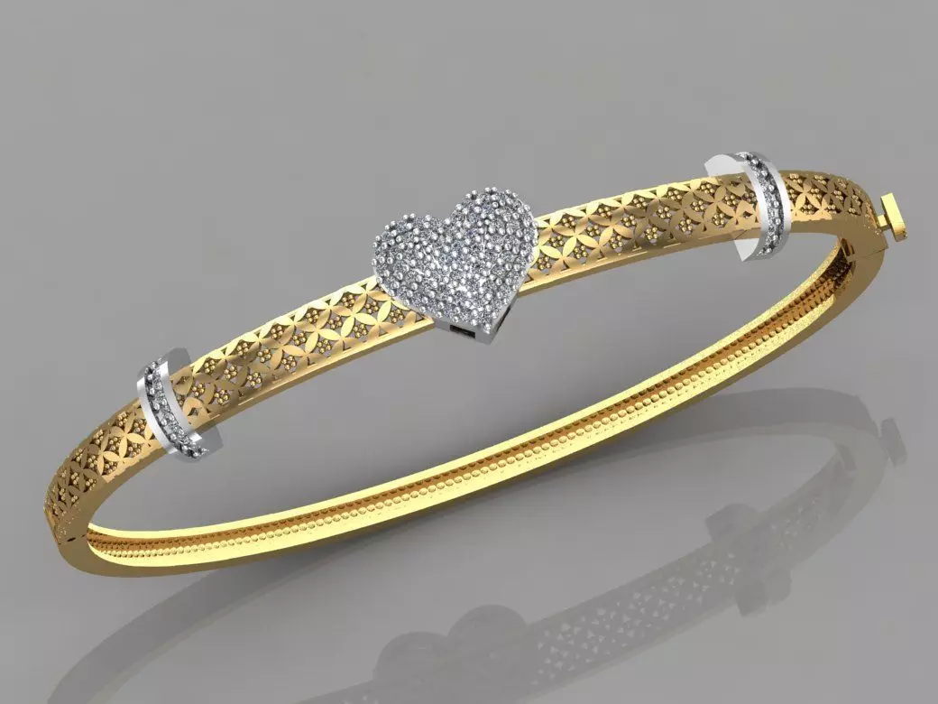 GC GOLD BRC014- Diamond BRACELET 3D print model_0