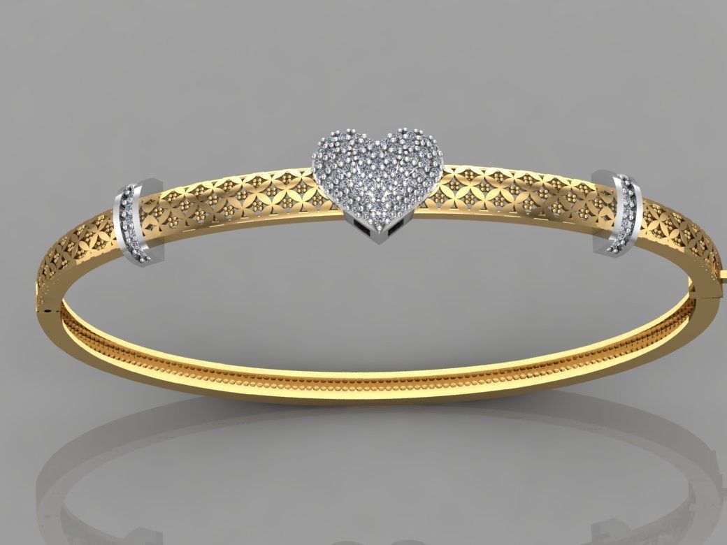 GC GOLD BRC014- Diamond BRACELET 3D print model_1
