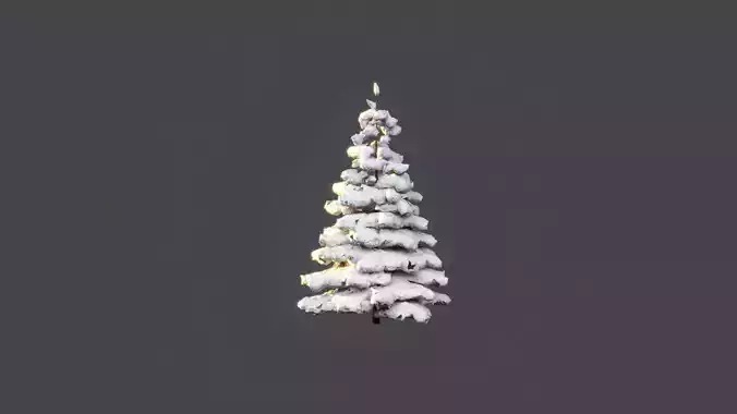 Low Poly Tree Winter Stylish NewYear