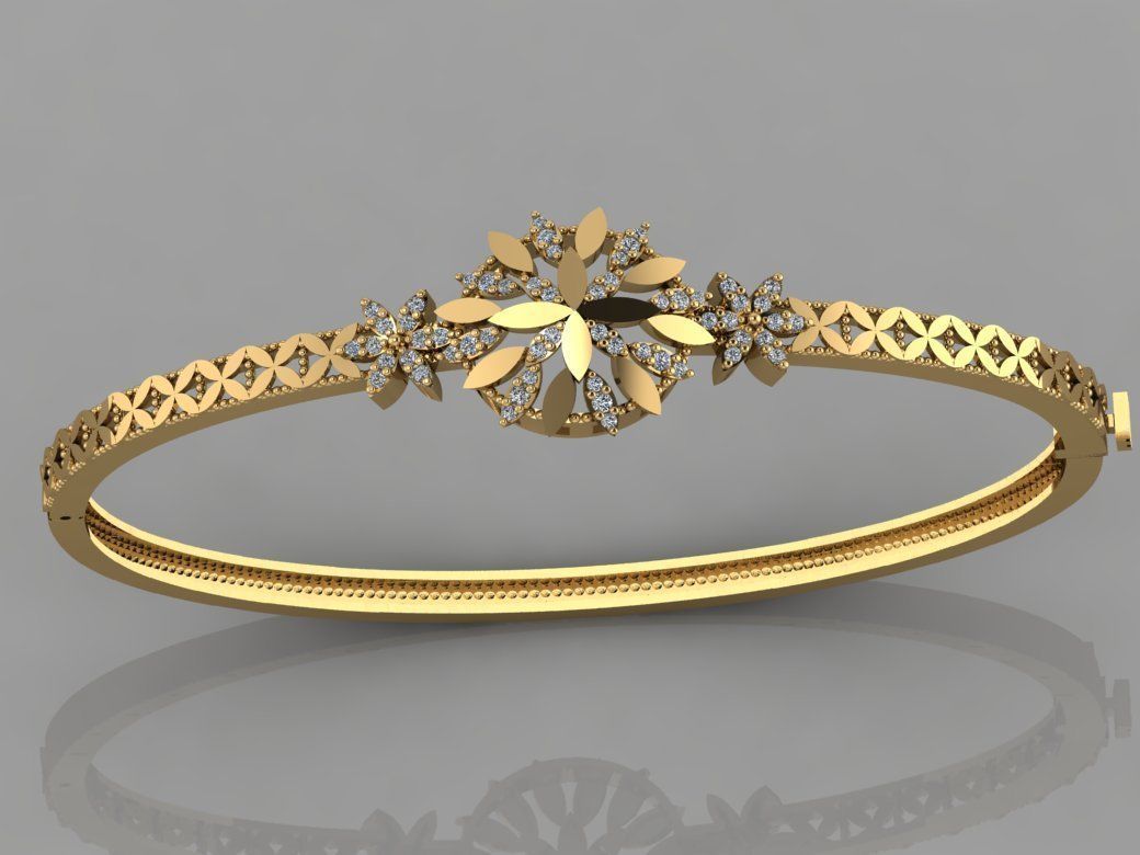 GC GOLD BRC016- Diamond BRACELET 3D print model_1