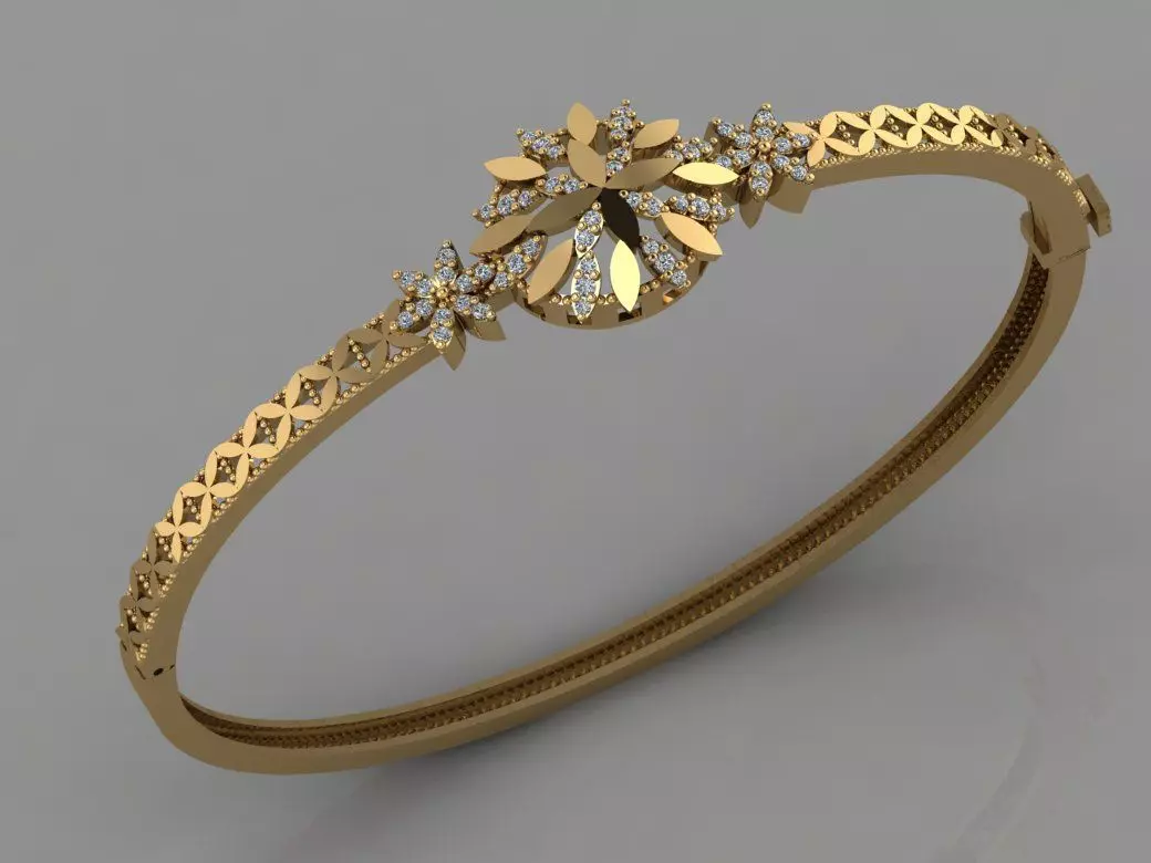 GC GOLD BRC016- Diamond BRACELET 3D print model_0