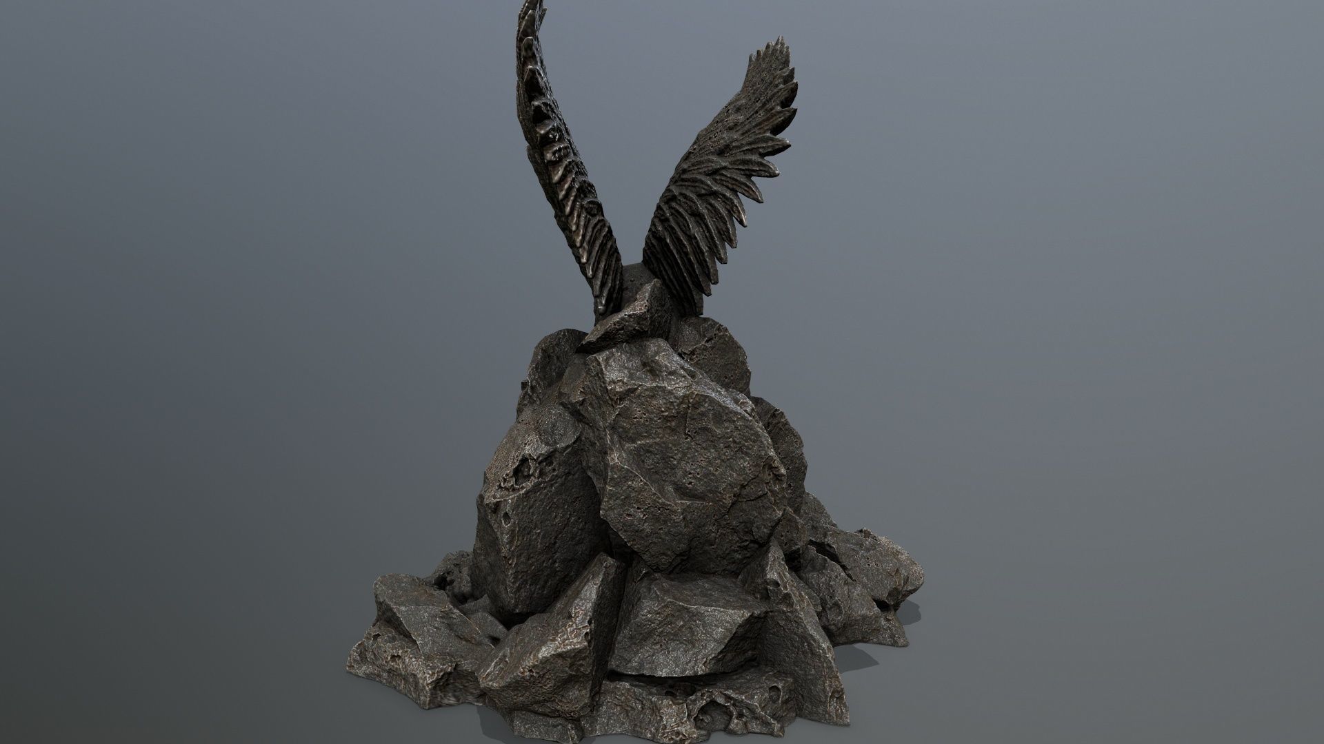 skull gate Low-poly 3D model_6