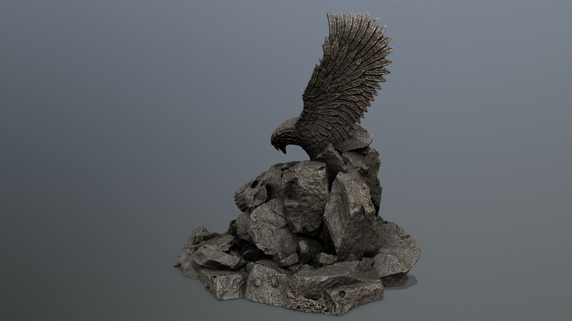 skull gate Low-poly 3D model_8