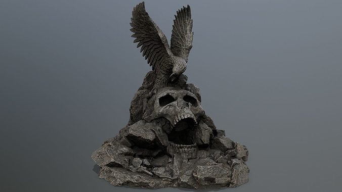skull gate Low-poly 3D model