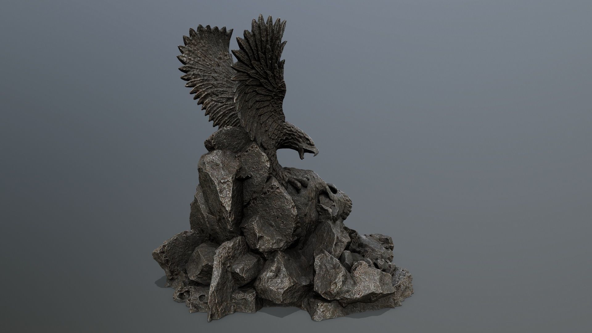 skull gate Low-poly 3D model_4