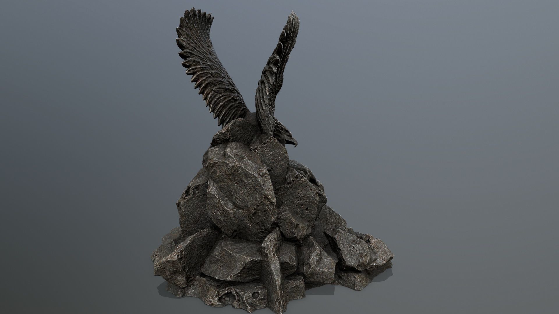 skull gate Low-poly 3D model_5