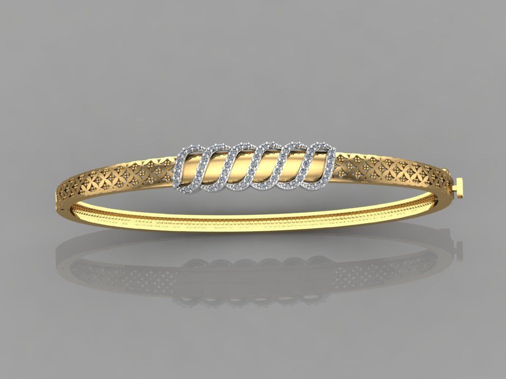GC GOLD BRC017- Diamond BRACELET  3D print model_1