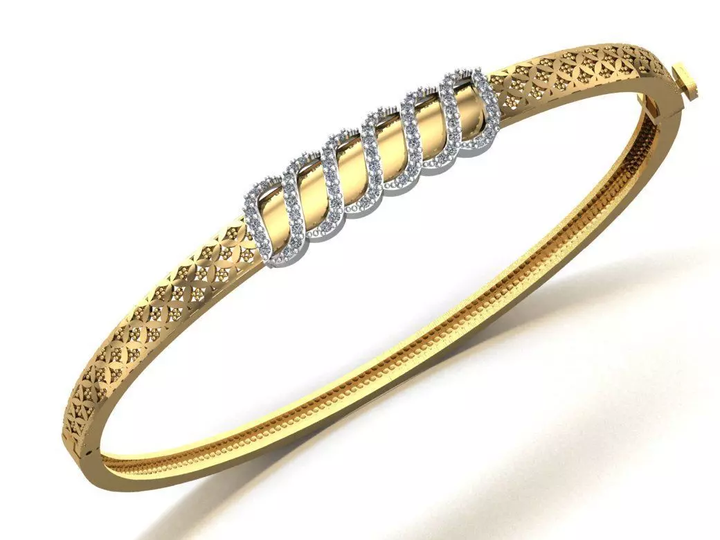GC GOLD BRC017- Diamond BRACELET  3D print model_0