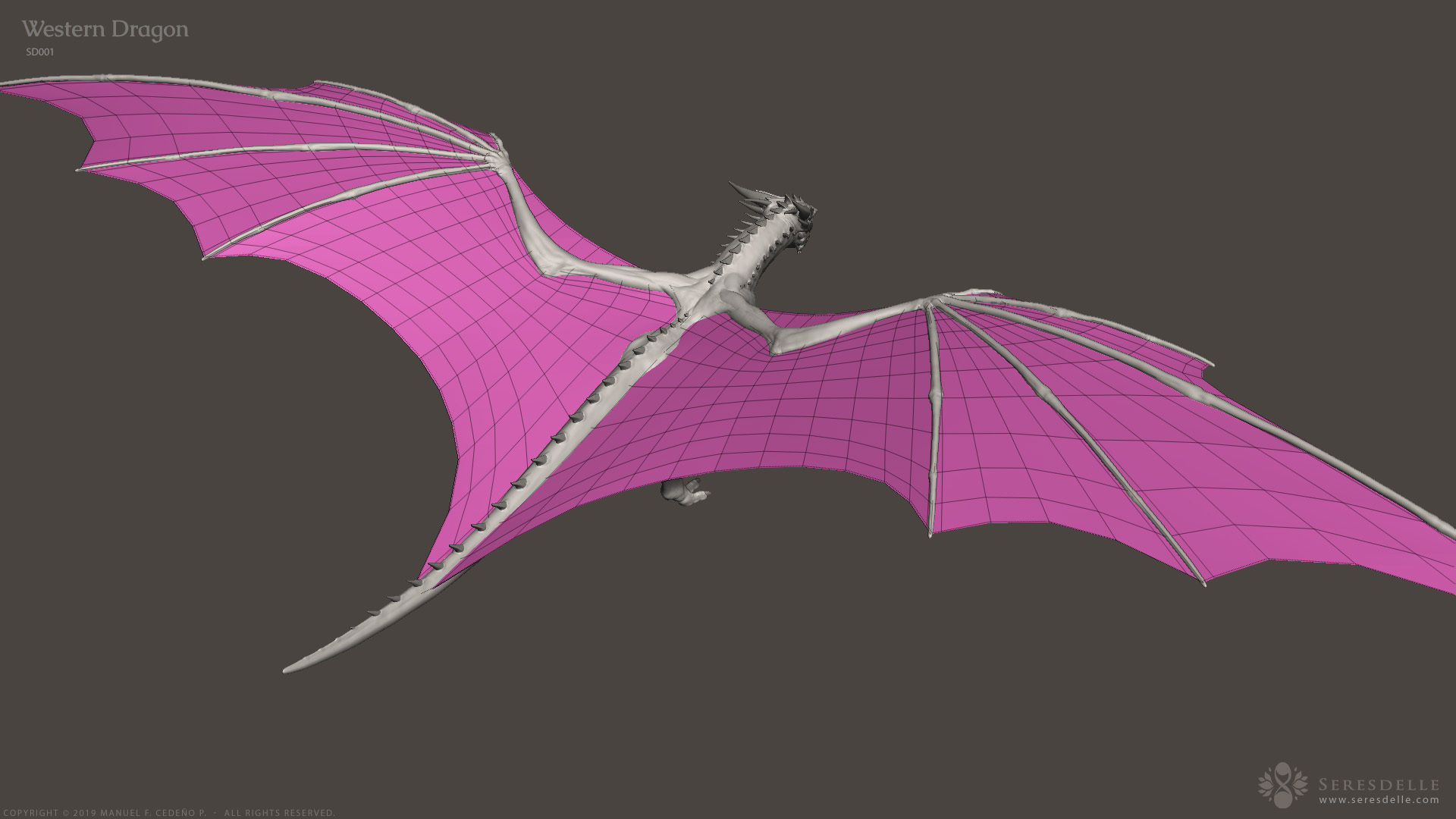 Western Dragon - Highpoly Sculpture 3D model_25