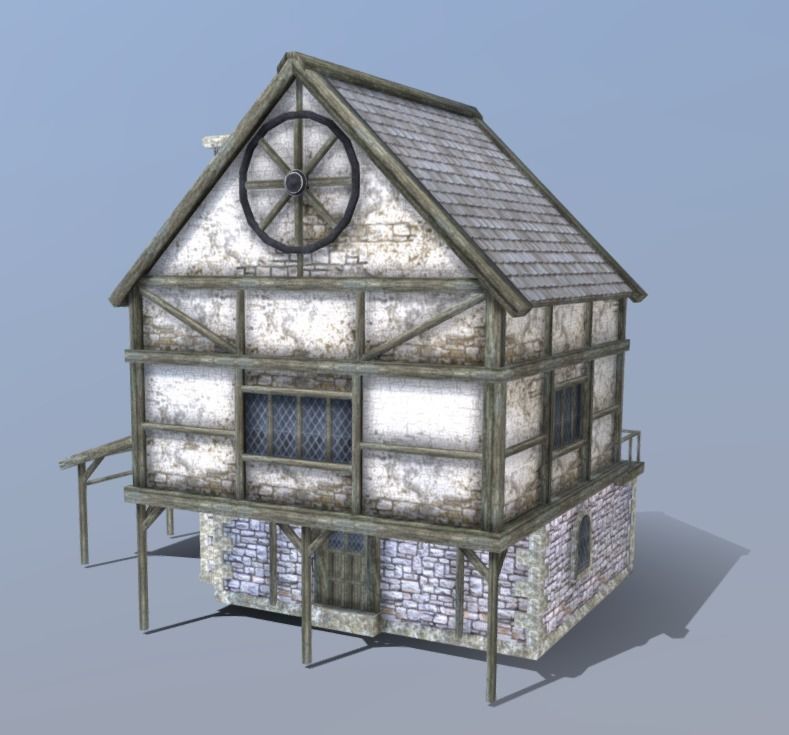 Medieval Blacksmith Low-poly 3D model_8