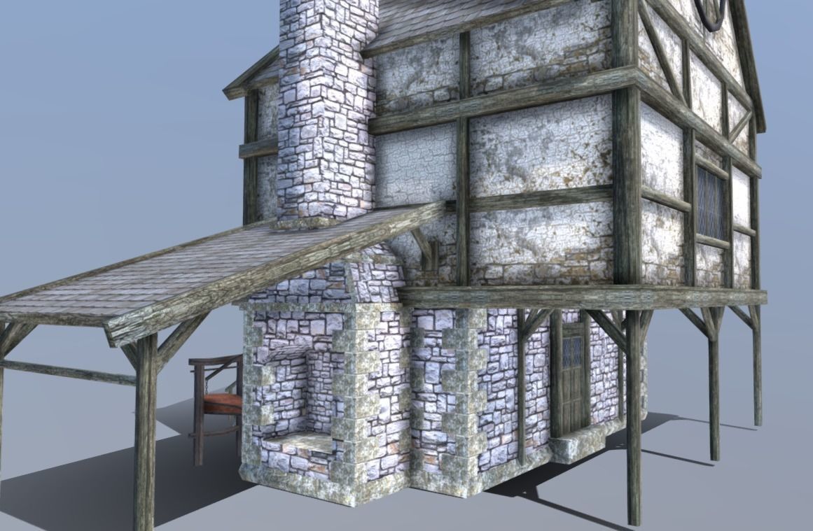 Medieval Blacksmith Low-poly 3D model_12