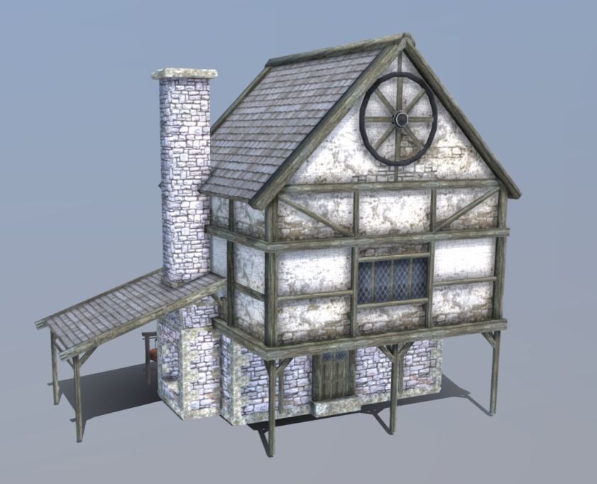 Medieval Blacksmith Low-poly 3D model_9