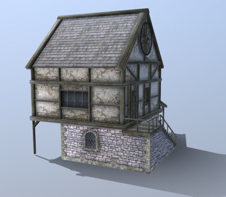 Medieval Blacksmith Low-poly 3D model_7