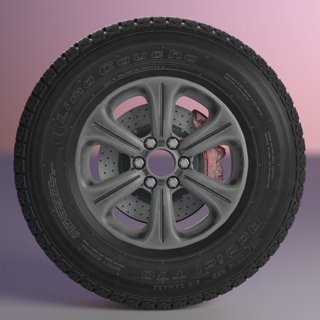 Wheel T70 Lima Caucho 3D model_2