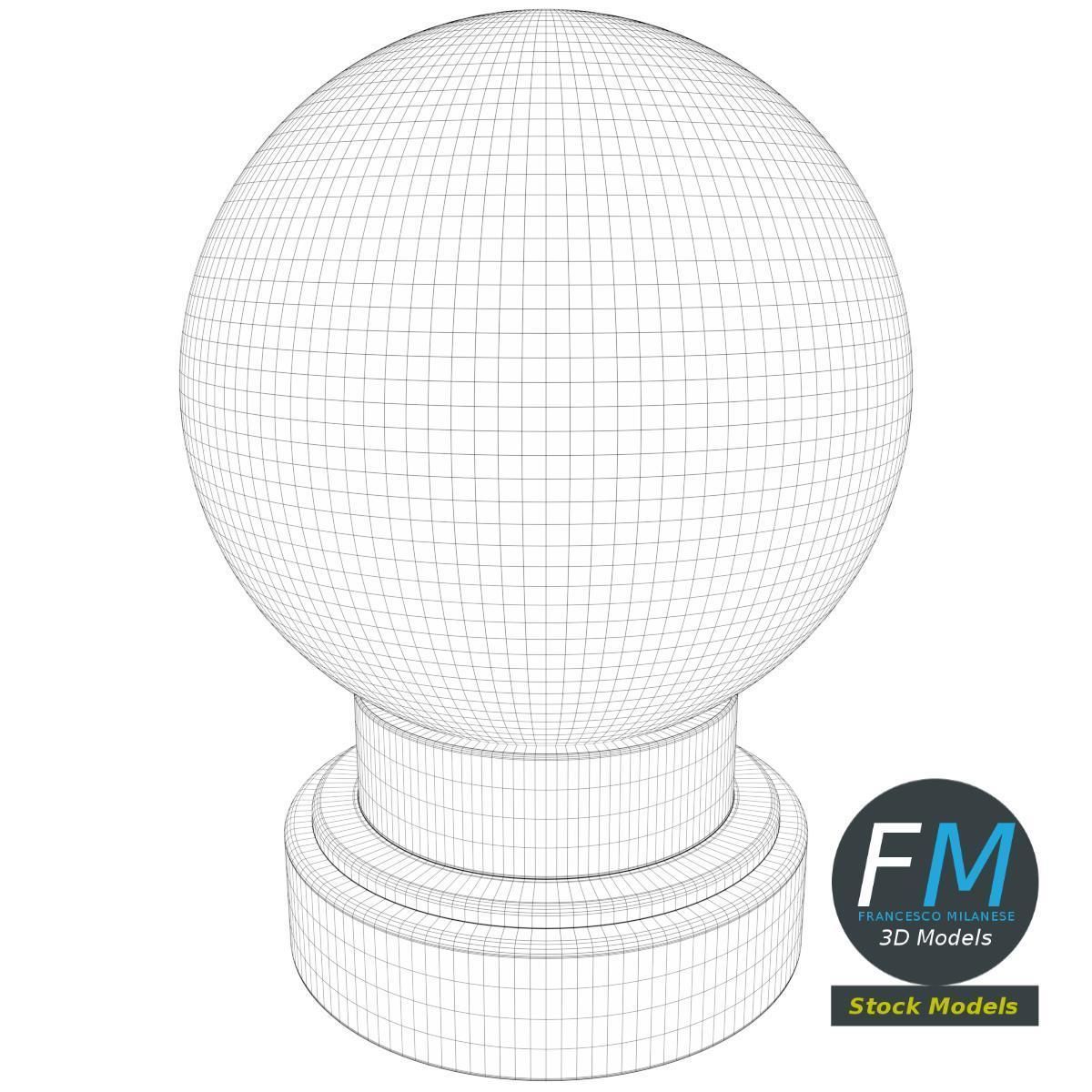 Orbuculum crystal sphere 3D model_7