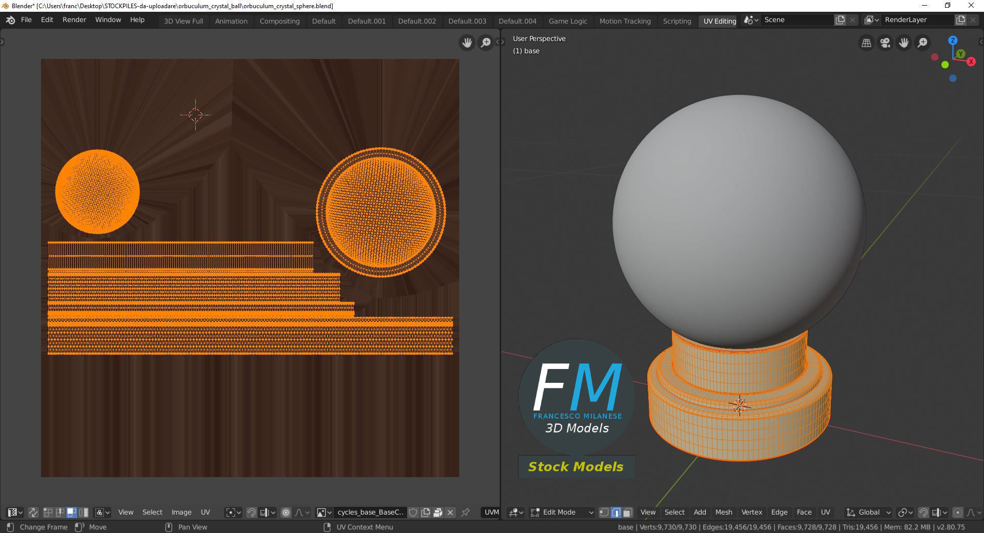 Orbuculum crystal sphere 3D model_10