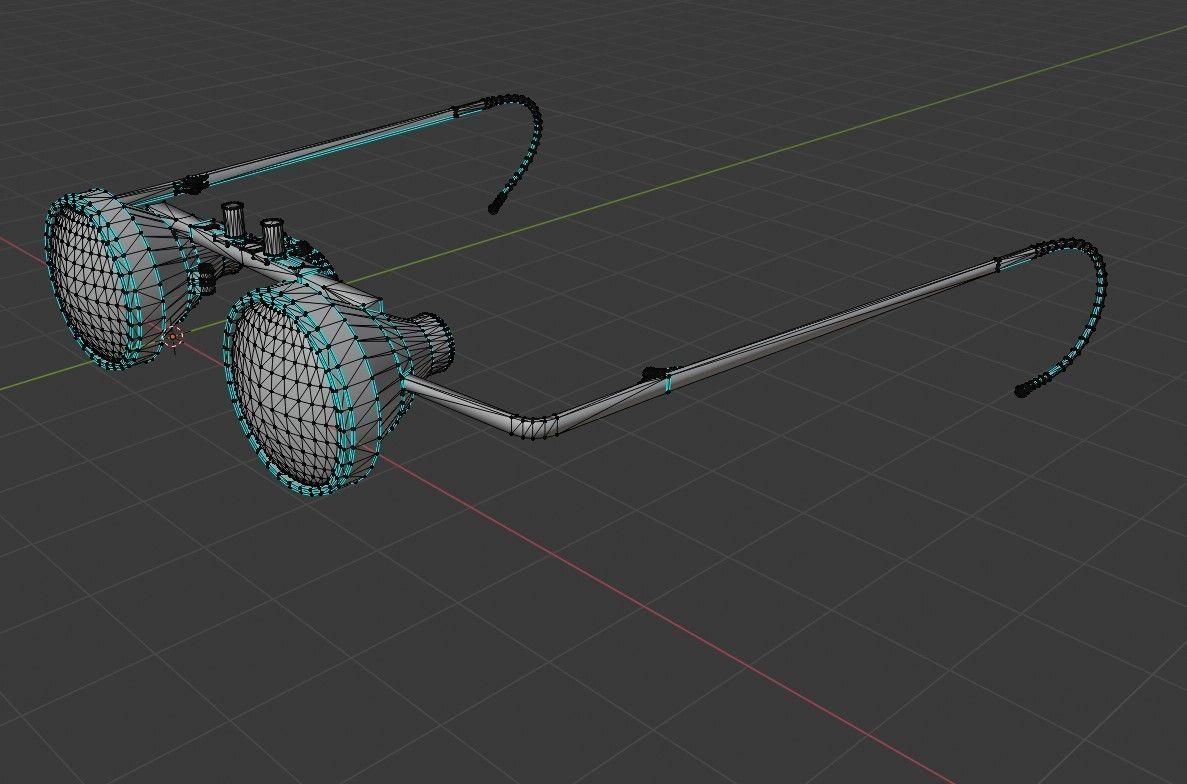 Obrira Goggles Realistic low poly Low-poly 3D model_22