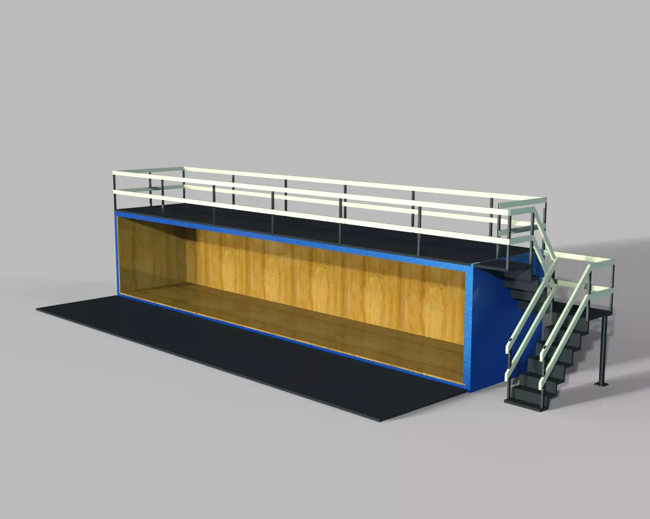 Concept Container Cafe 3D model_0