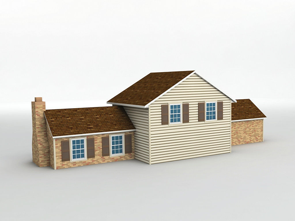 House 4 Low-poly 3D model_1