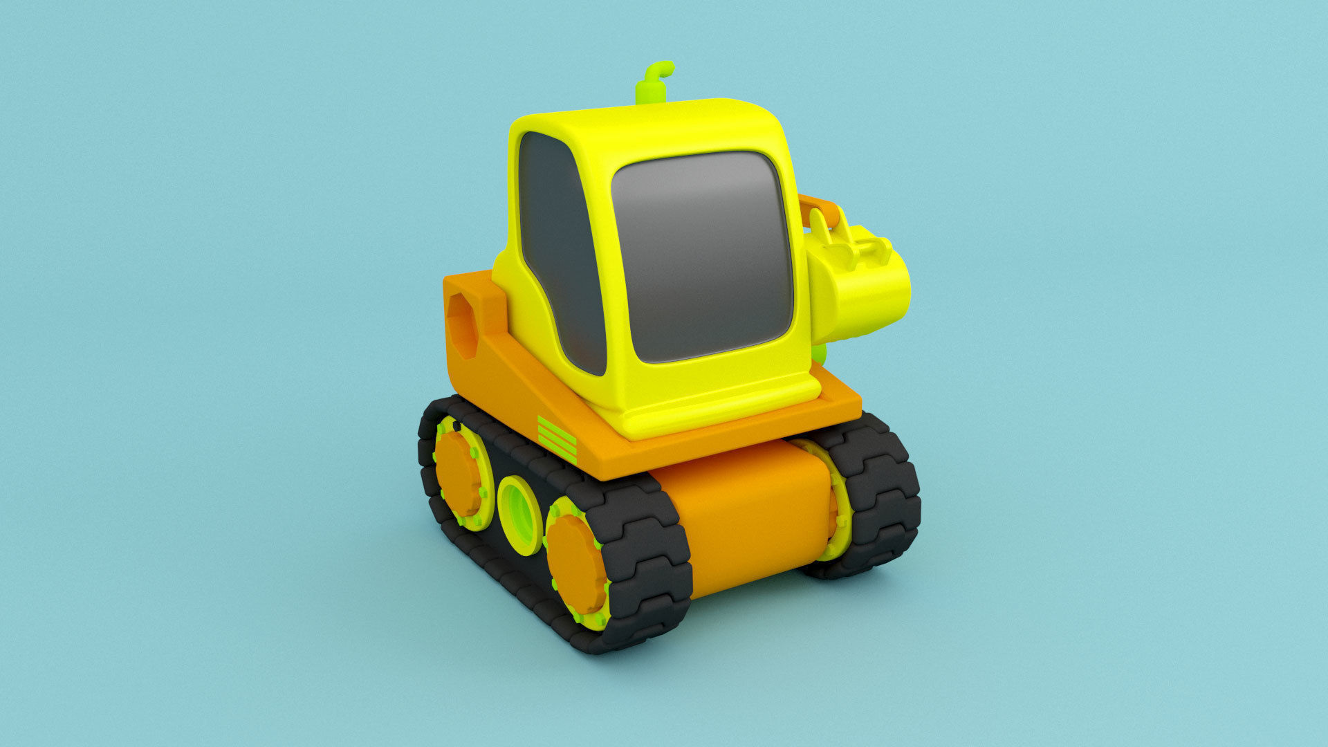Construction vehicles - Cartoon - Low Poly Low-poly 3D model_1