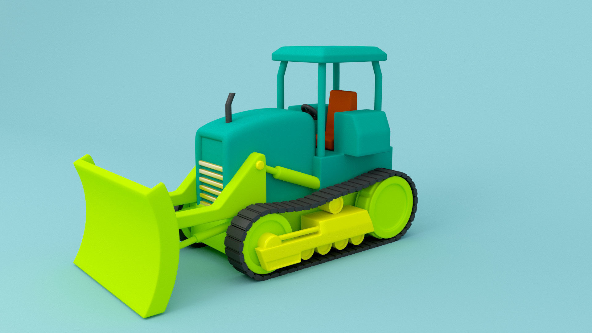 Construction vehicles - Cartoon - Low Poly Low-poly 3D model_5