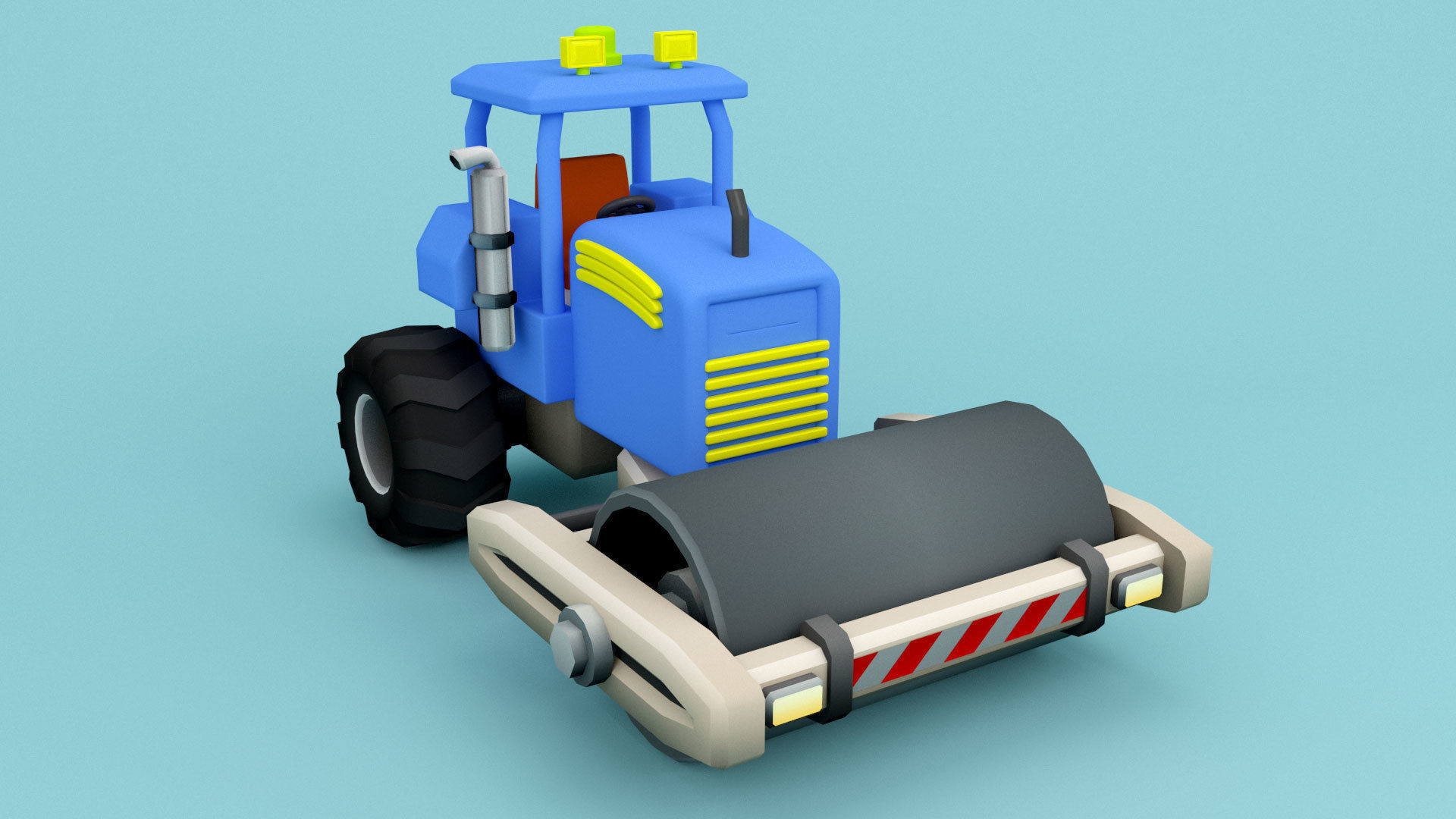 Construction vehicles - Cartoon - Low Poly Low-poly 3D model_3